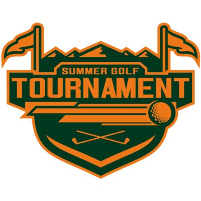 Tournament Summer golf logo template	02 Miniatura