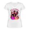 Playera Dama: Algodón Peinado Cuello V Miniatura
