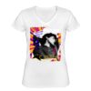 Playera Dama: Algodón Peinado Cuello V Miniatura