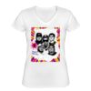 Playera Dama: Algodón Peinado Cuello V Miniatura