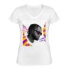 Playera Dama: Algodón Peinado Cuello V Miniatura