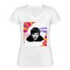 Playera Dama: Algodón Peinado Cuello V Miniatura