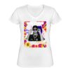Playera Dama: Algodón Peinado Cuello V Miniatura