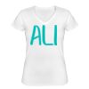 Playera Dama: Algodón Peinado Cuello V Miniatura