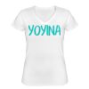 Playera Dama: Algodón Peinado Cuello V Miniatura
